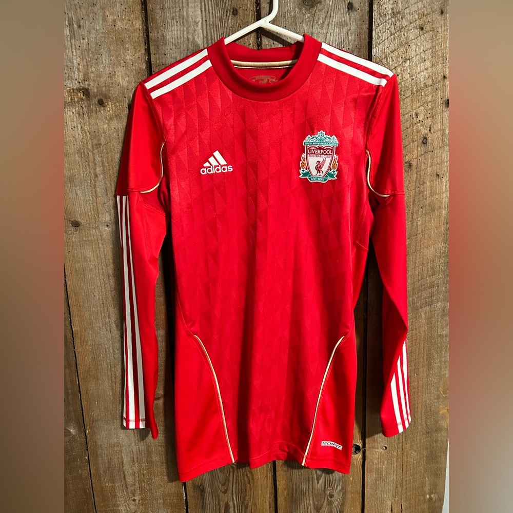 Adidas Liverpool FC 2010–12 TechFit Long Sleeve Jersey Youth Small